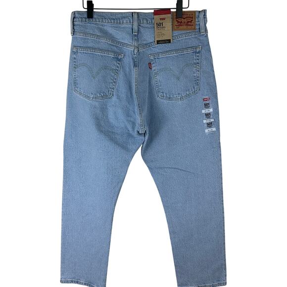 501 Original Cropped Levi's 32x26 Women NWT button High rise straight fitted hip - Picture 2 of 11